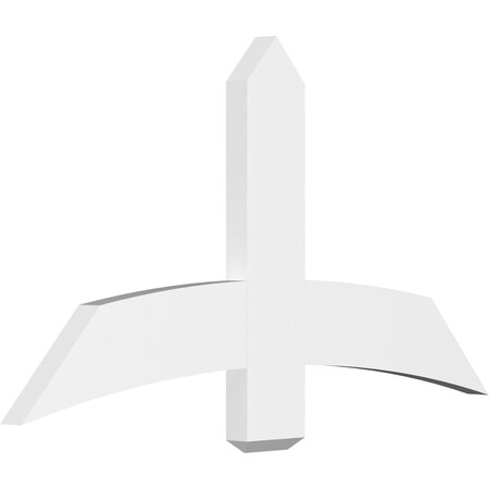 Ekena Millwork Bellingham Architectural Grade PVC Gable Bracket, 48"W x 26"H x 2"D x 6"F, 13/12 Pitch GBP048X26X0206BEL00